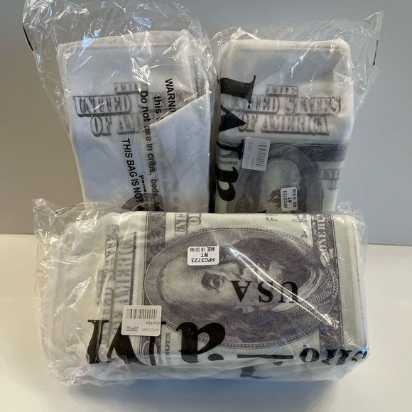 One Hundred Dollar- Money Themed - Milk Carton Crossbody Handbag- NWT - Picture 6 of 6